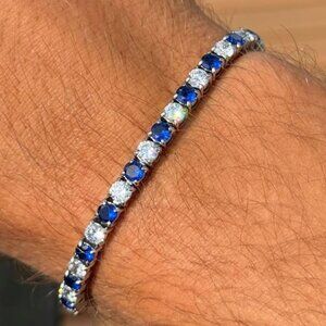 Blue and White Summer Rhinestone bracelet